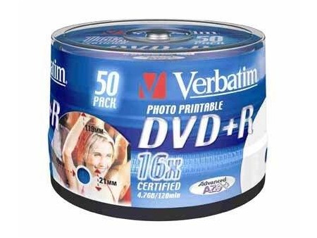 DVD+R/4.7GB 16xspd photo print 50pk